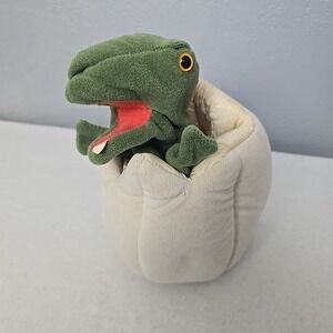 Folkmanis Hand Puppet Green Baby Dinosaur Dino Hatching Egg Folktails